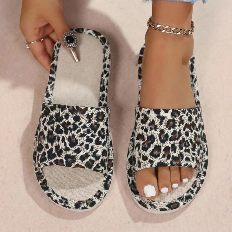 Pantuflas de Lino con Estampad - Home Textile reseña y precio