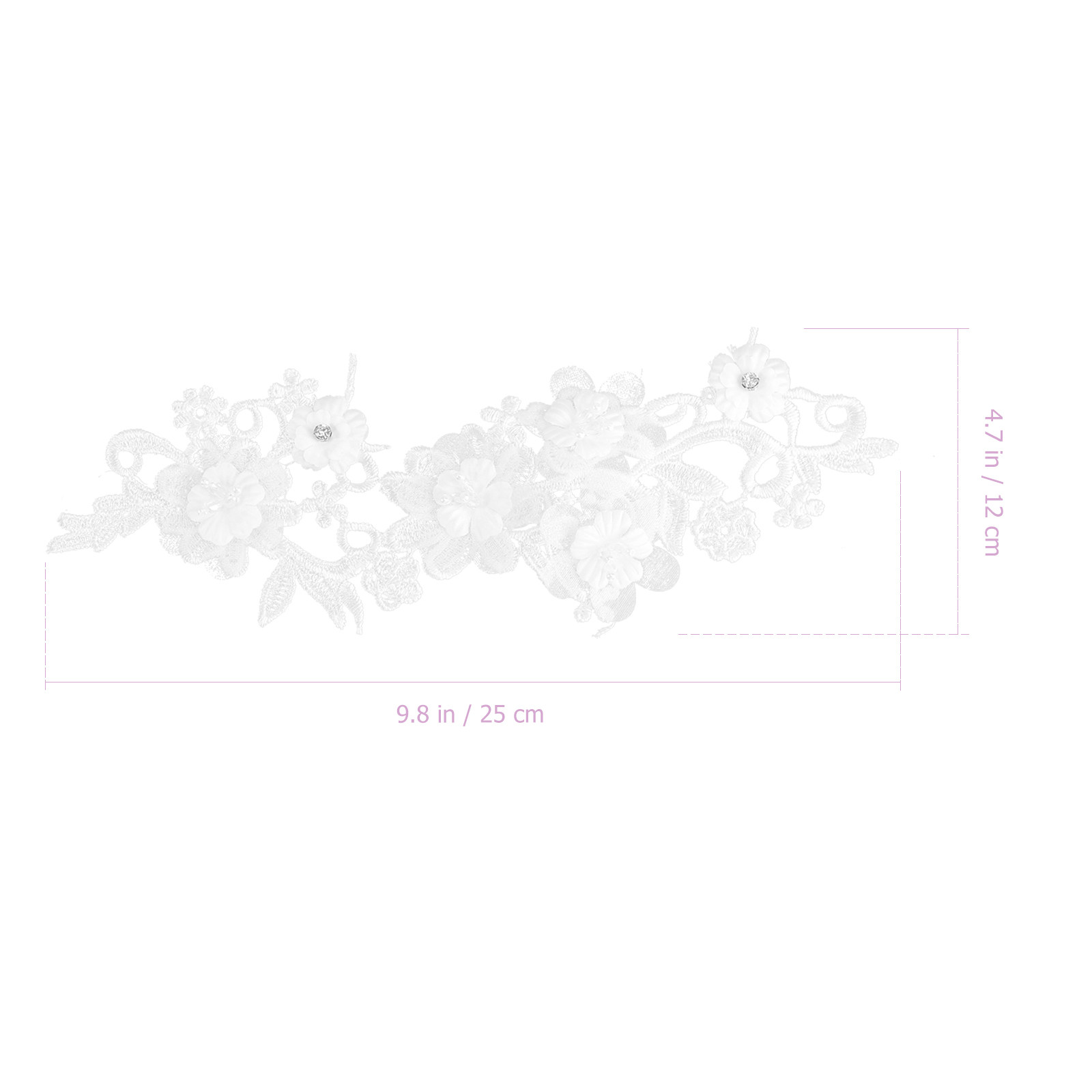 1 par de cintas de encaje flor - Home Textiles Premium reseña y precio